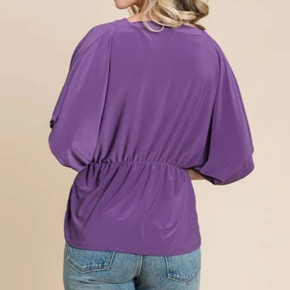 Front Wrap Ruched Top - Picture 7 of 7